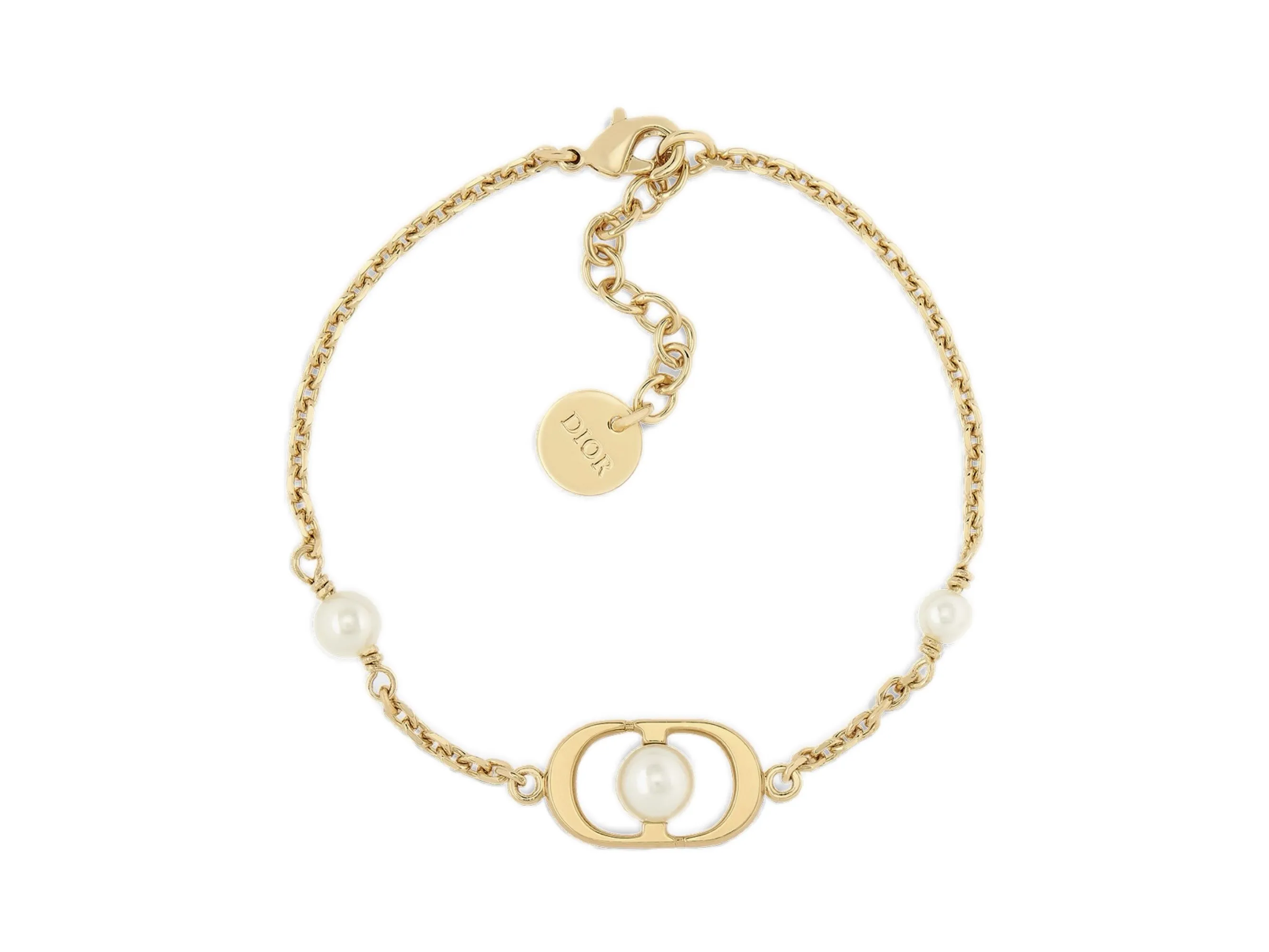 CD Navy Pearl Bracelet (Gold-Plated Brass) D11017635