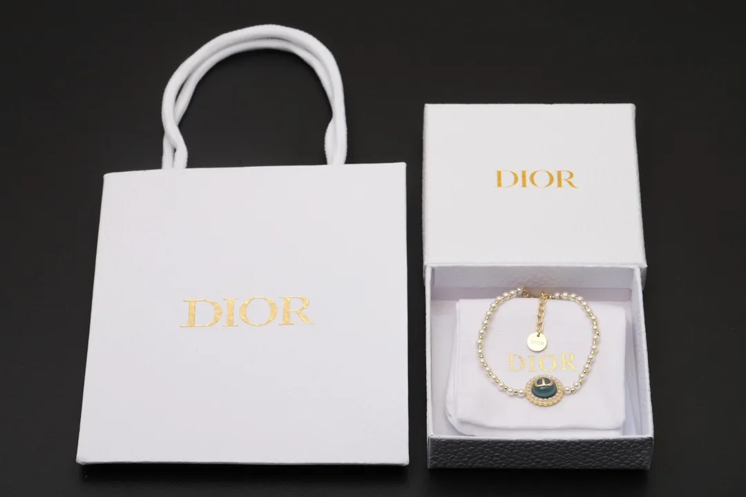 Dior Resin Bead and Faux Pearl Bracelet D16017252