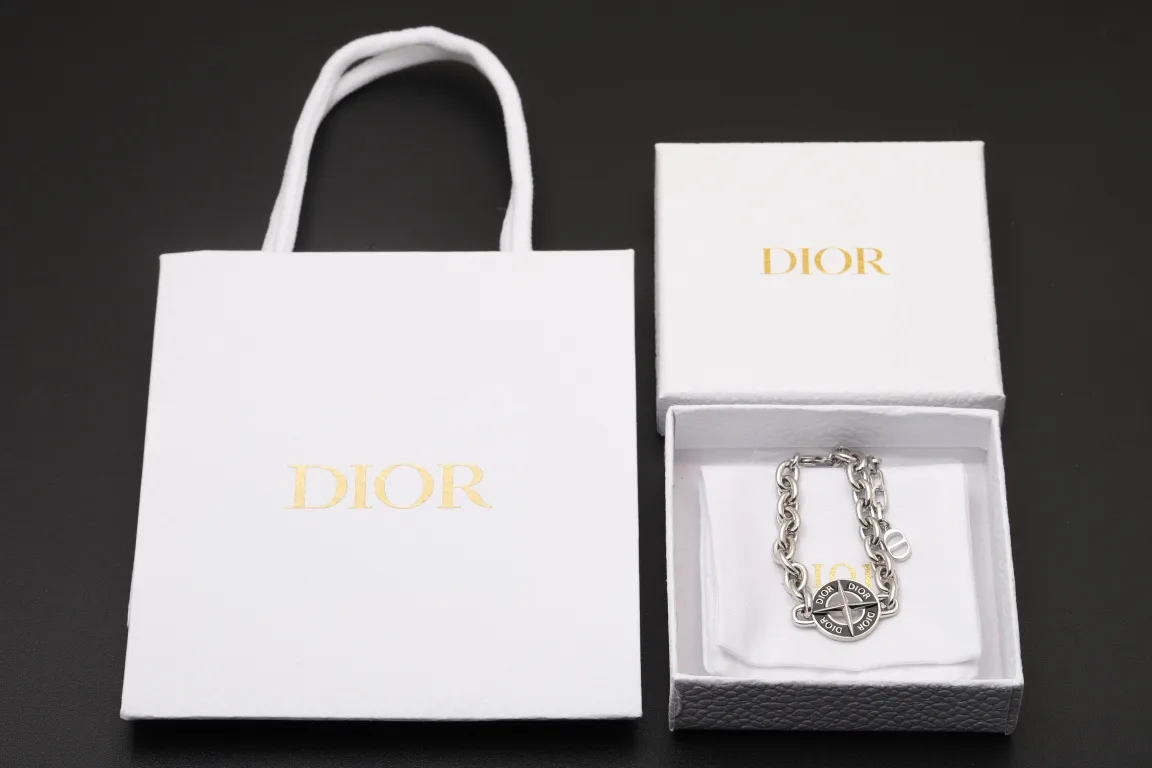 Dior x Stone Island Compass Logo Chain Bracelet D14017253
