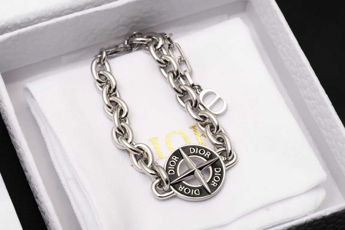 Dior x Stone Island Compass Logo Chain Bracelet D14017253 — view 2