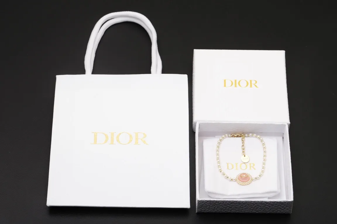 Dior Resin Bead and Faux Pearl Flower Bracelet D16517254