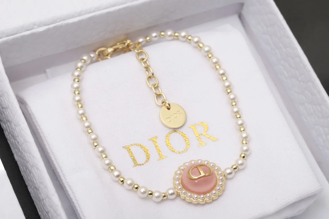 Dior Resin Bead and Faux Pearl Flower Bracelet D16517254 — view 2