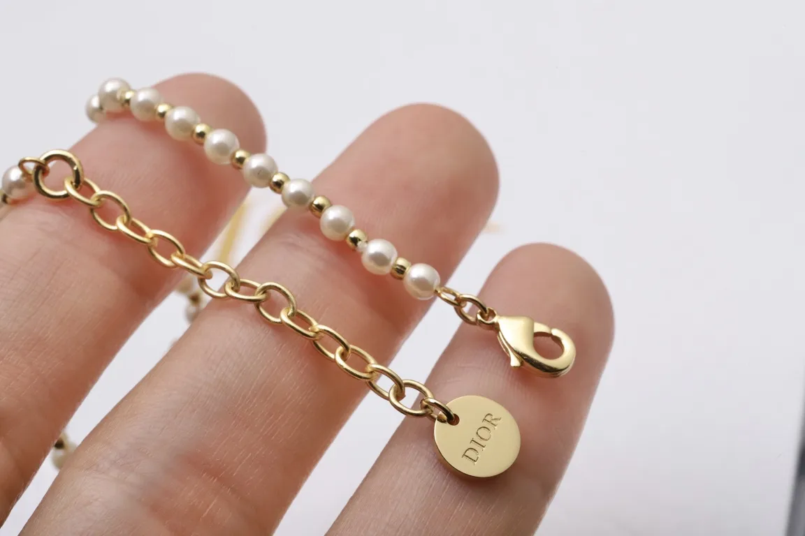 Dior Resin Bead and Faux Pearl Flower Bracelet D16517254 — view 6