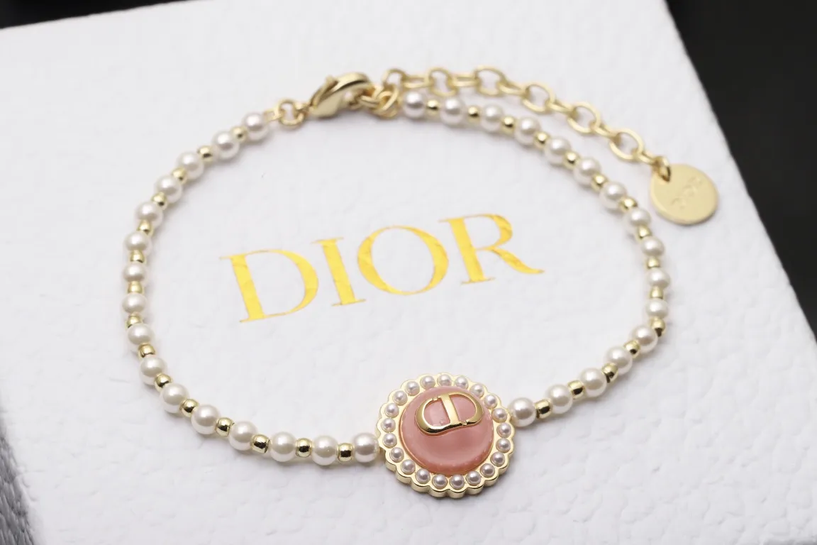 Dior Resin Bead and Faux Pearl Flower Bracelet D16517254 — view 7