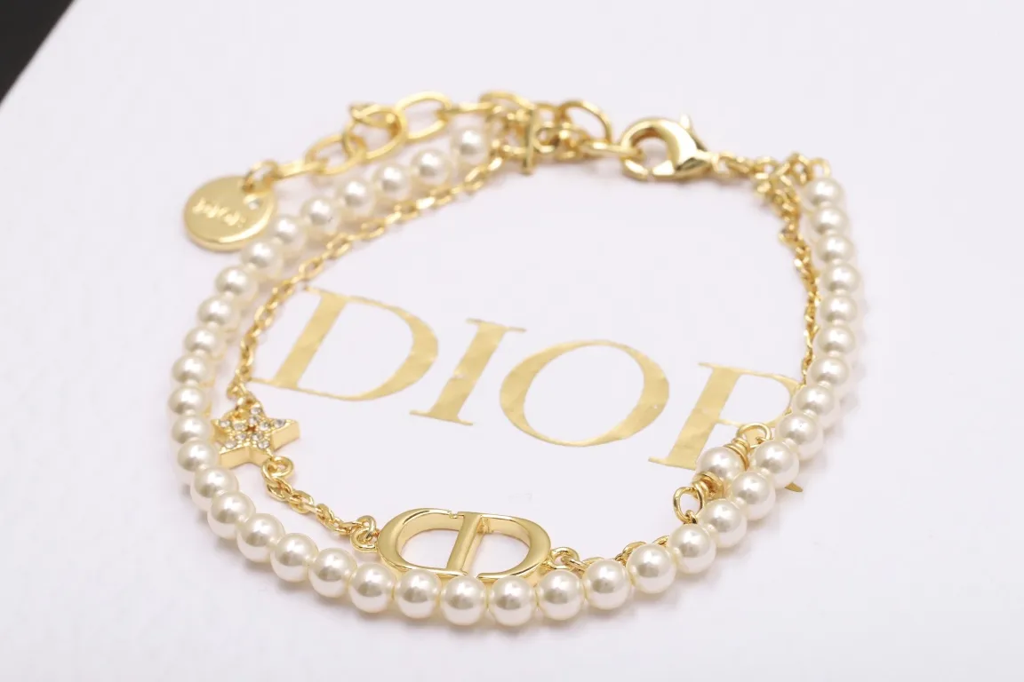 Petit CD Double-Strand Resin Pearl Bracelet D14517691 — view 3