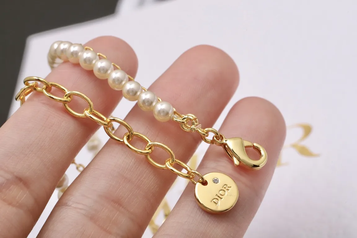 Petit CD Double-Strand Resin Pearl Bracelet D14517691 — view 6