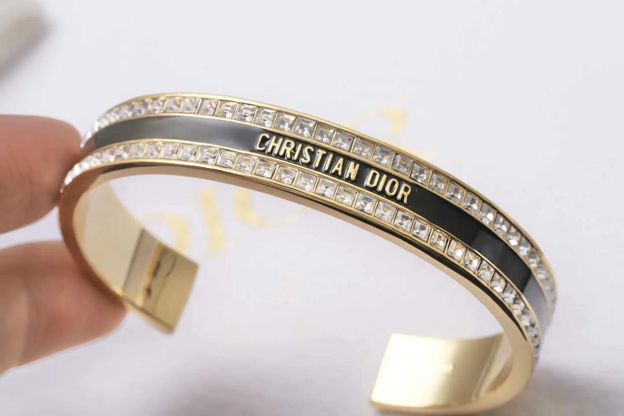 Enamel and Crystal Inlaid Bangle Bracelet D17517260 — view 4