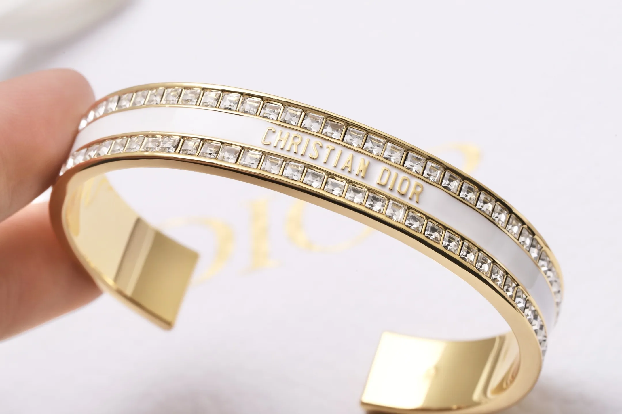 Enamel and Crystal Inlaid Bangle Bracelet D17517260 — view 5