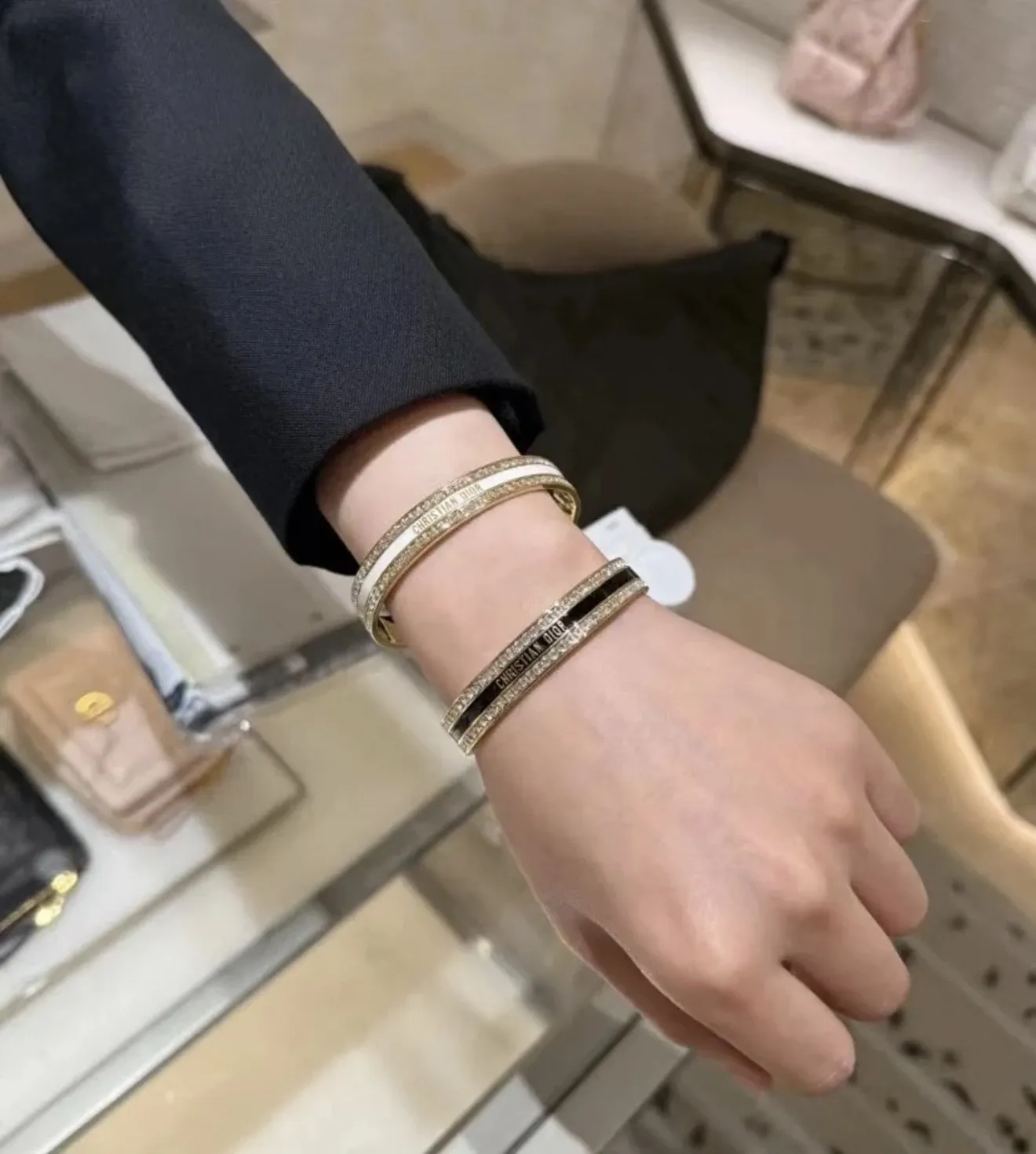 Enamel and Crystal Inlaid Bangle Bracelet D17517260 — view 9