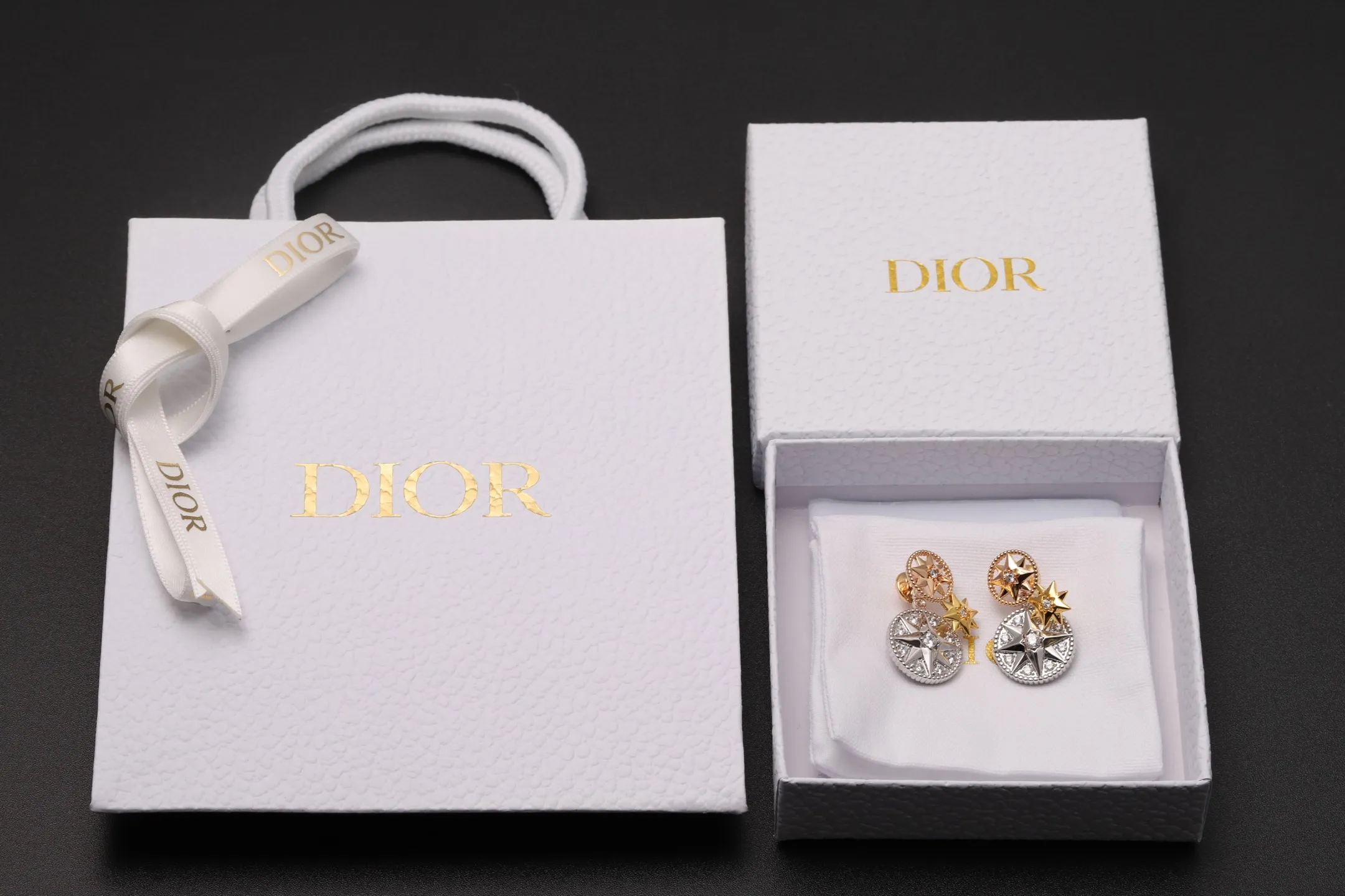 Rose des Vents Compass Star Earrings (Gold-Plated Brass) D21517068 — view 2