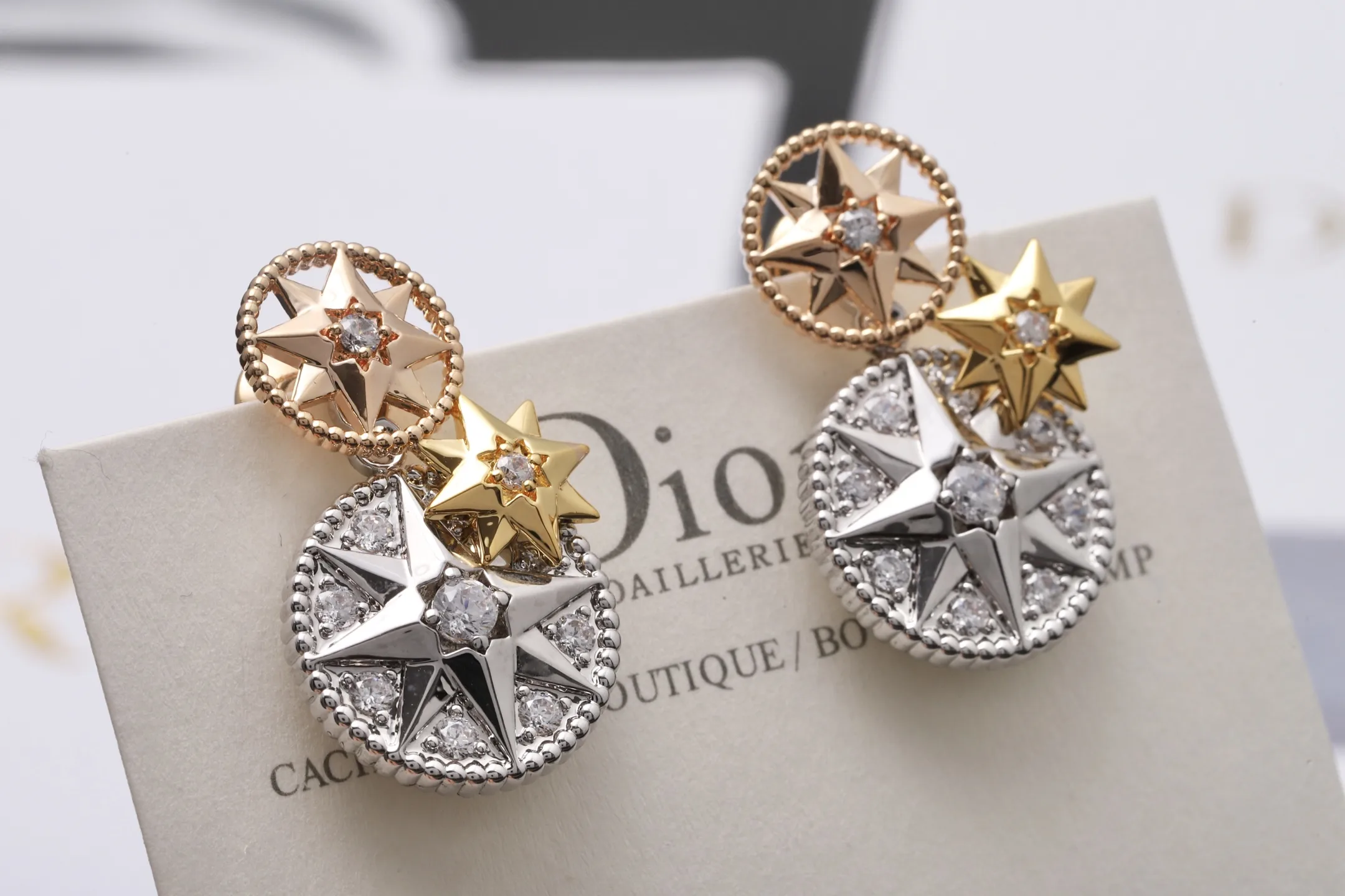 Rose des Vents Compass Star Earrings (Gold-Plated Brass) D21517068 — view 4