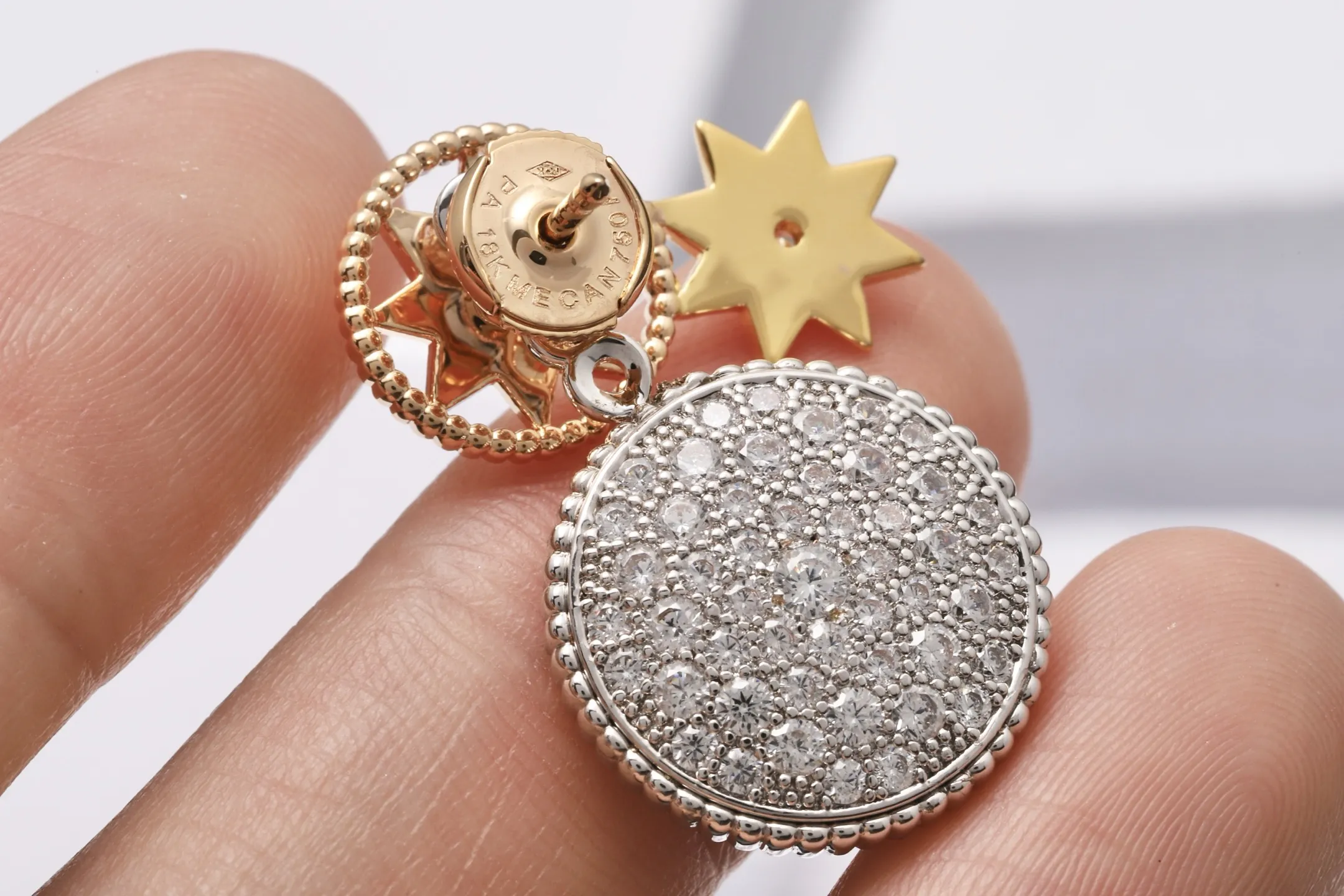 Rose des Vents Compass Star Earrings (Gold-Plated Brass) D21517068 — view 6