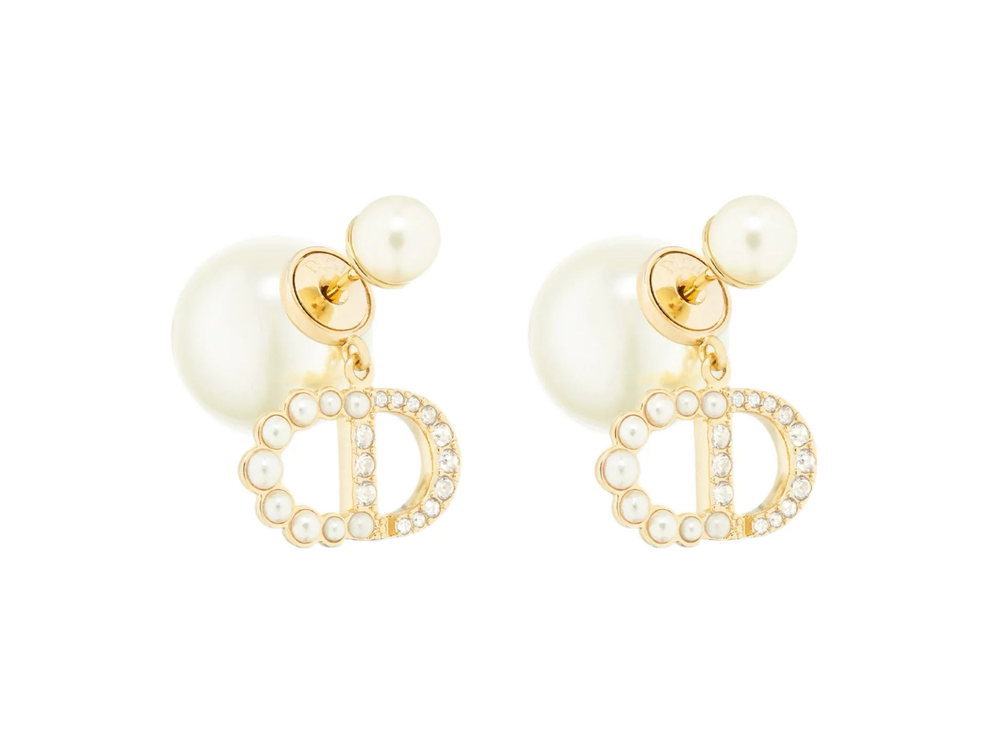 Dior Tribales CD Logo Crystal Earrings D14017215