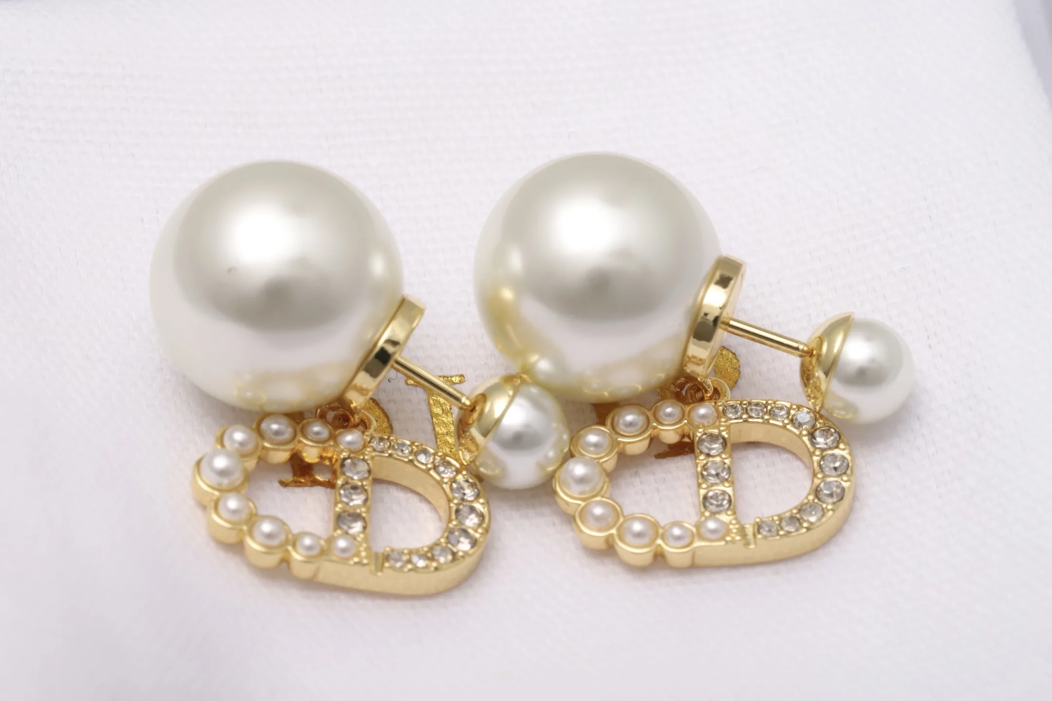 Dior Tribales CD Logo Crystal Earrings D14017215 — view 3