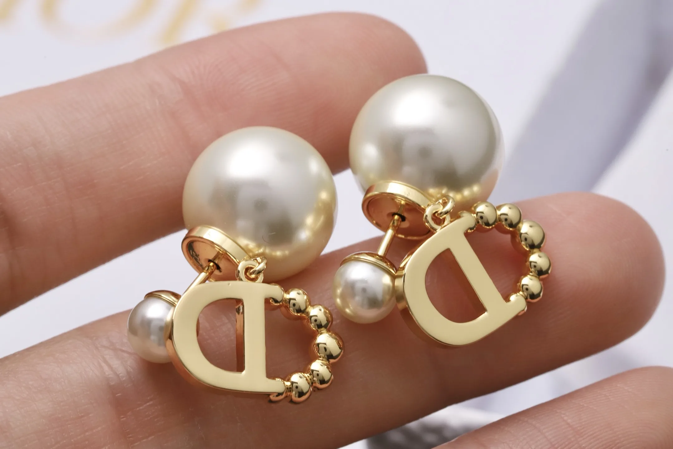 Dior Tribales CD Logo Crystal Earrings D14017215 — view 5
