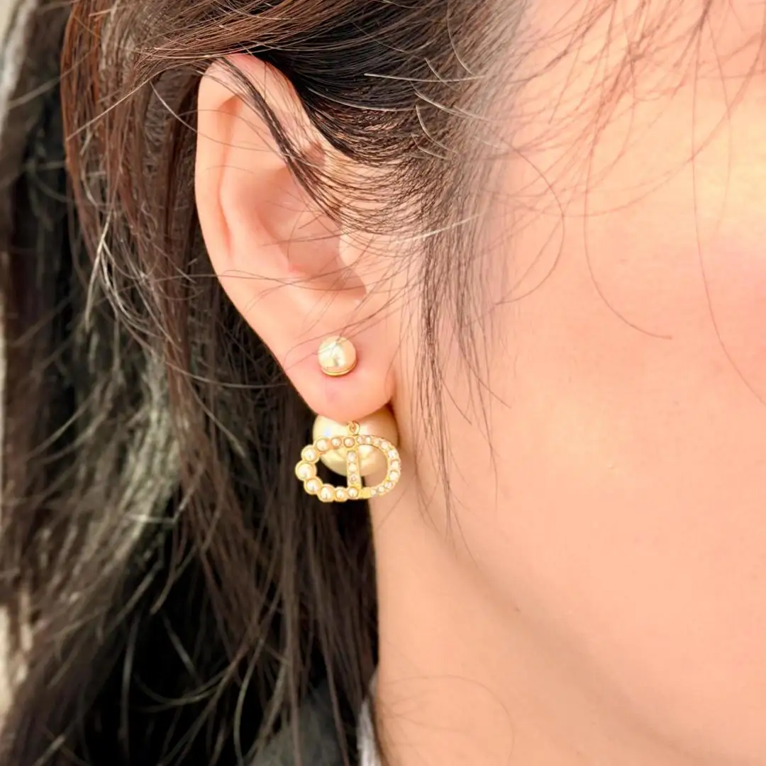 Dior Tribales CD Logo Crystal Earrings D14017215 — view 8