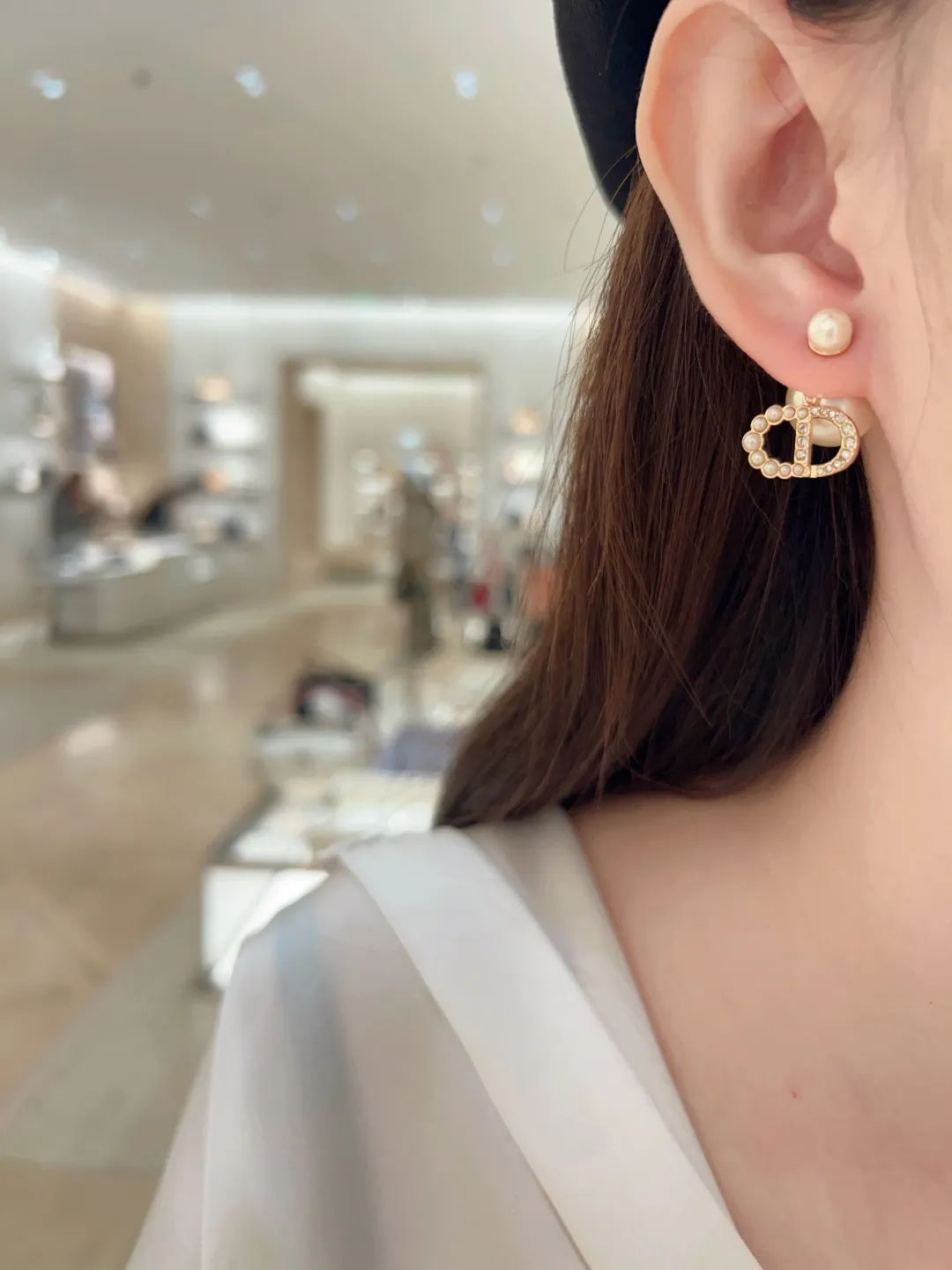 Dior Tribales CD Logo Crystal Earrings D14017215 — view 9