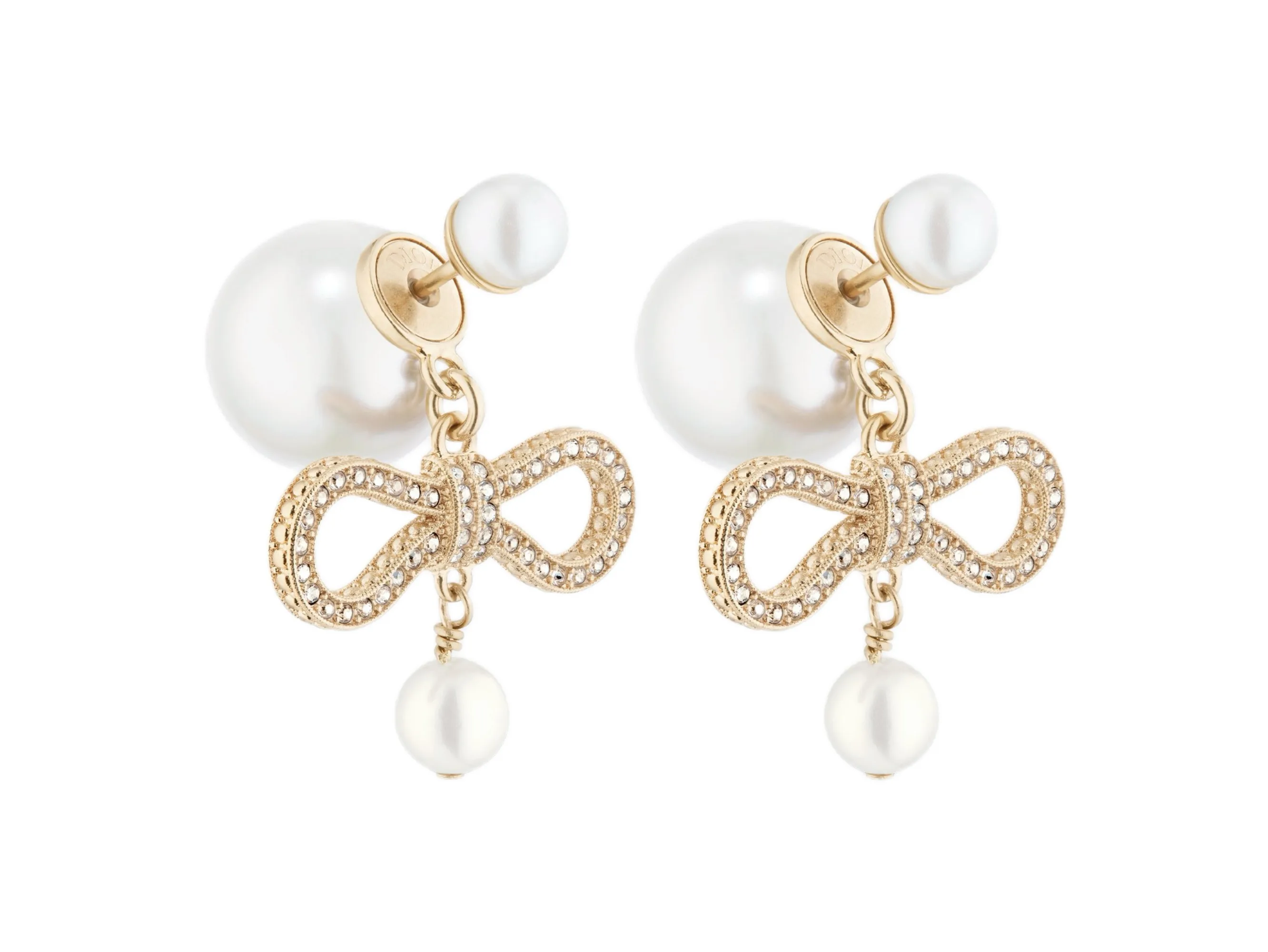 Tribales Bow and Resin Pearl Earrings D13017597