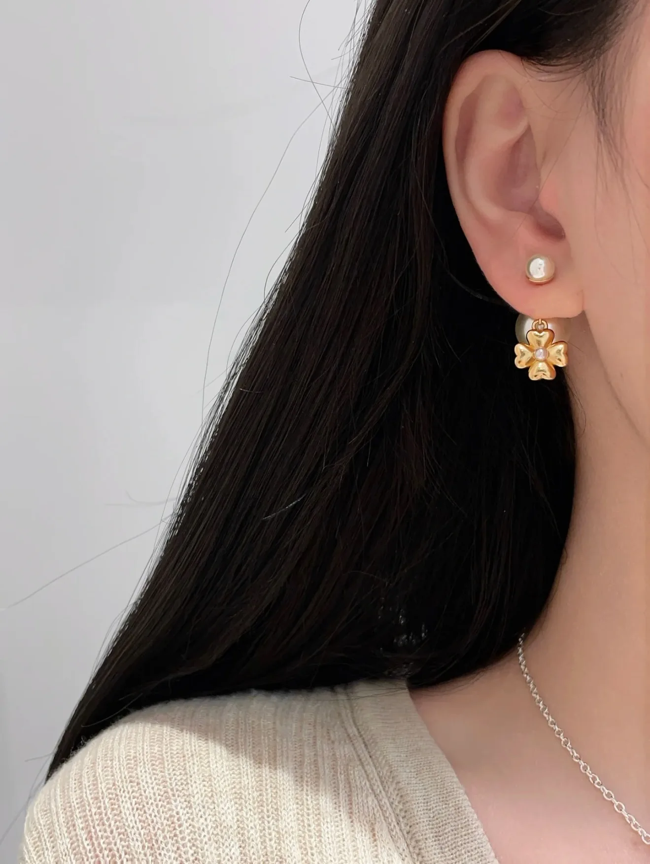 Tribales Clover and Pearl Drop Earrings D12517664 — view 8