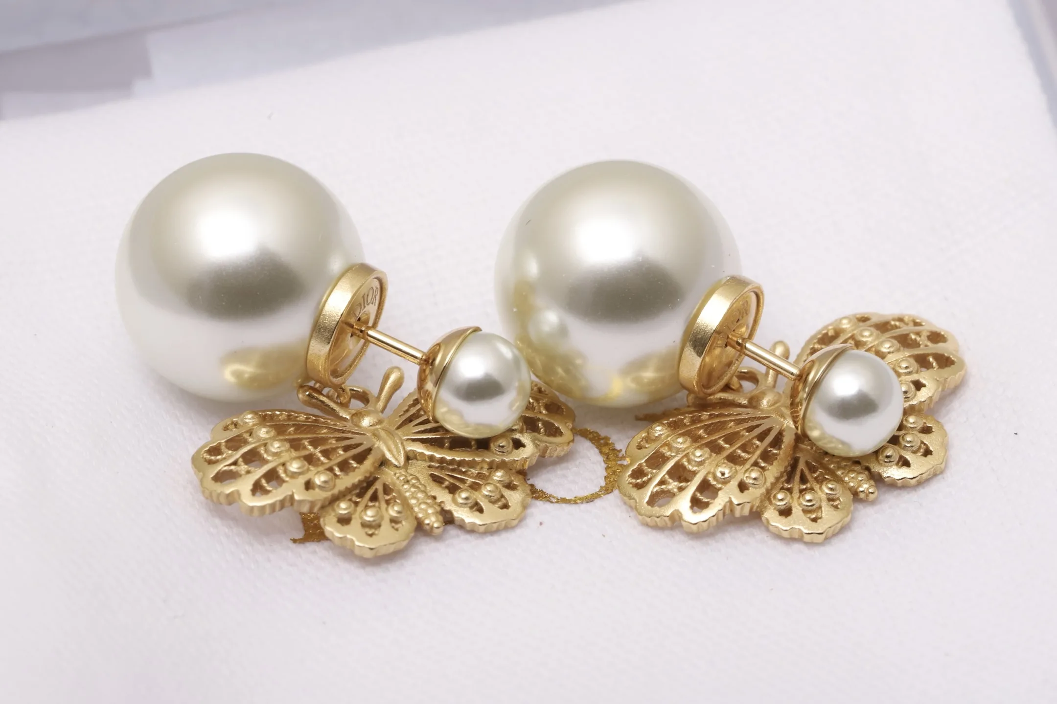 Dior Tribales Butterfly Drop Earrings D14017679 — view 2
