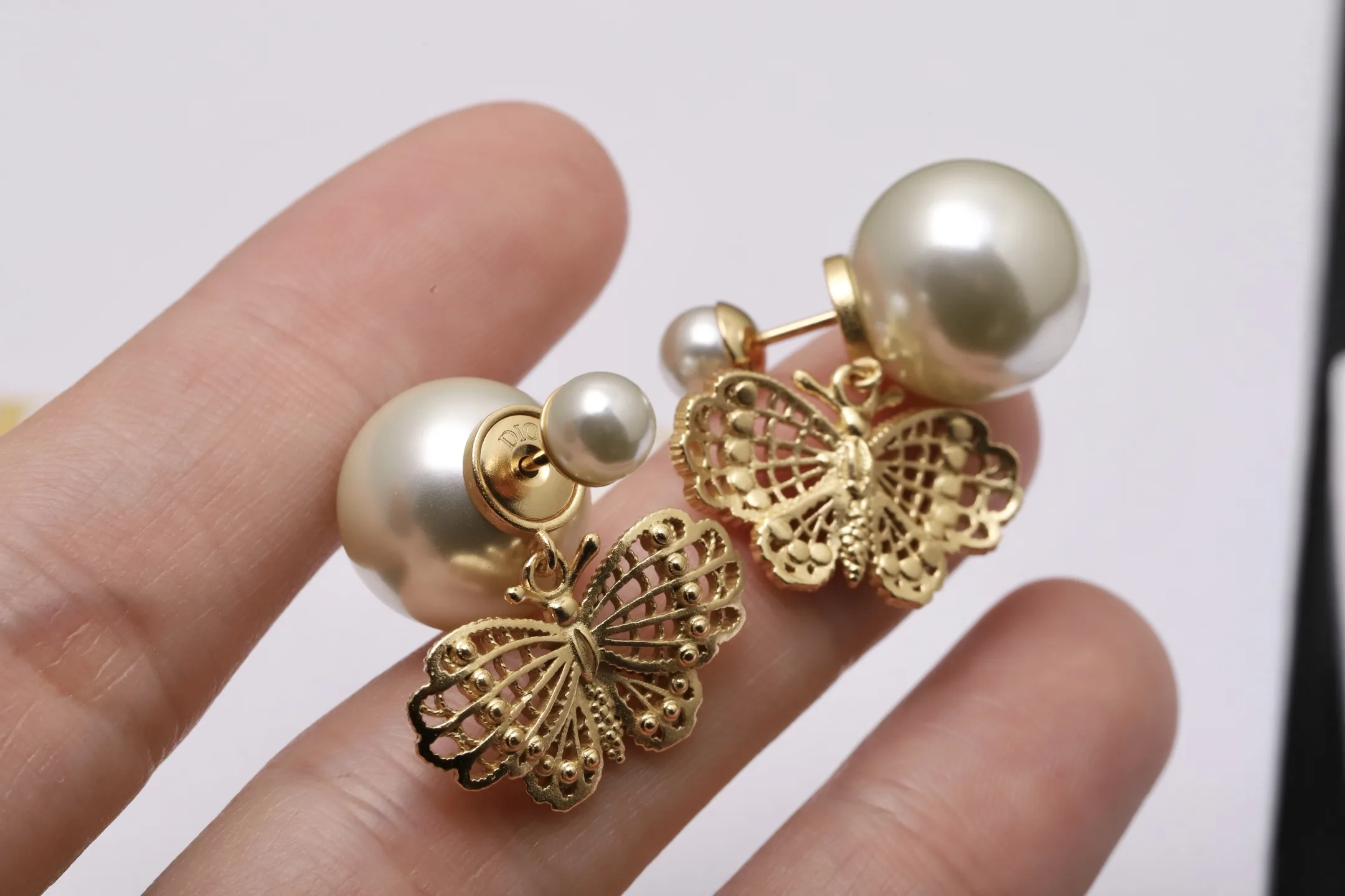 Dior Tribales Butterfly Drop Earrings D14017679 — view 4