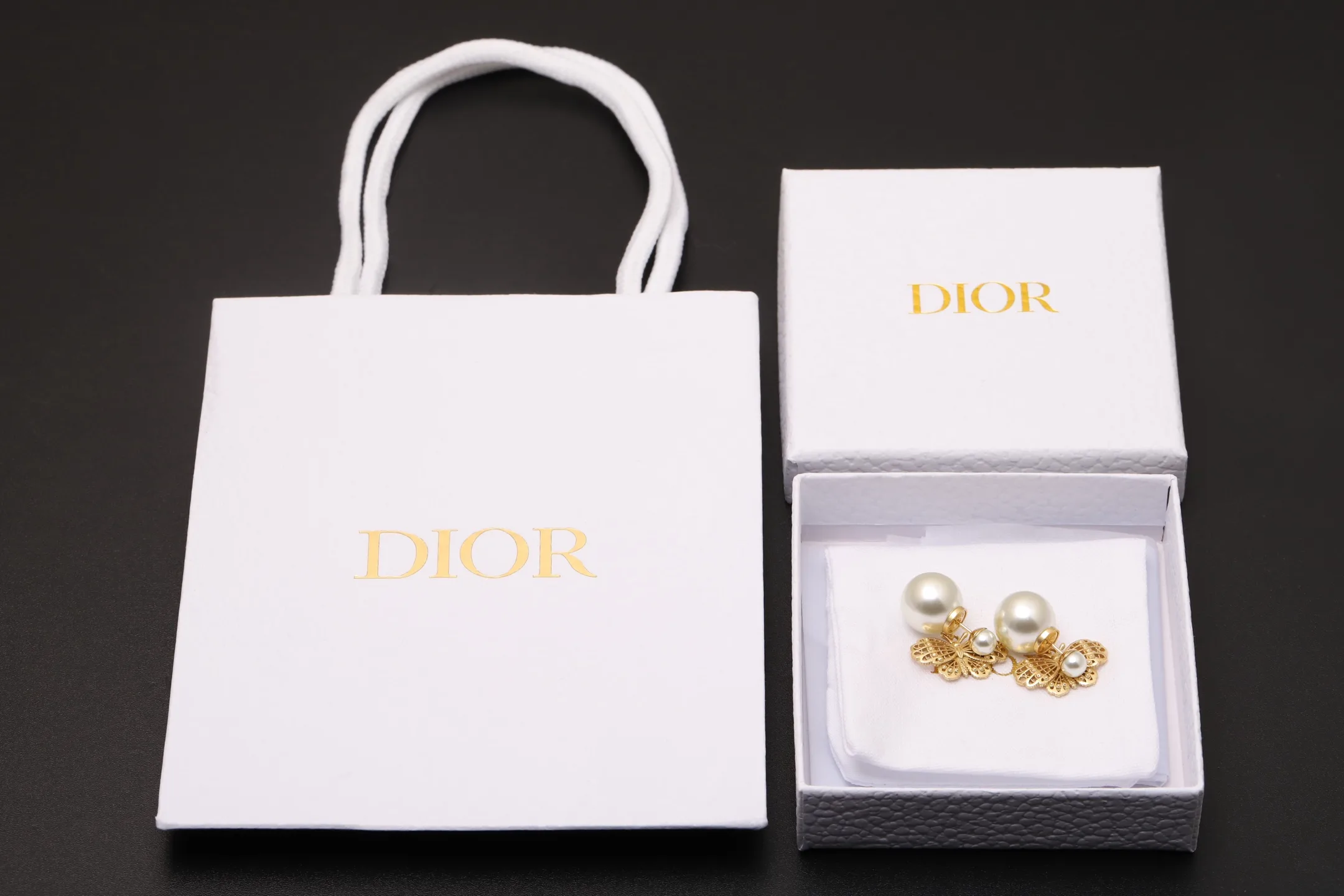 Dior Tribales Butterfly Drop Earrings D14017679 — view 7