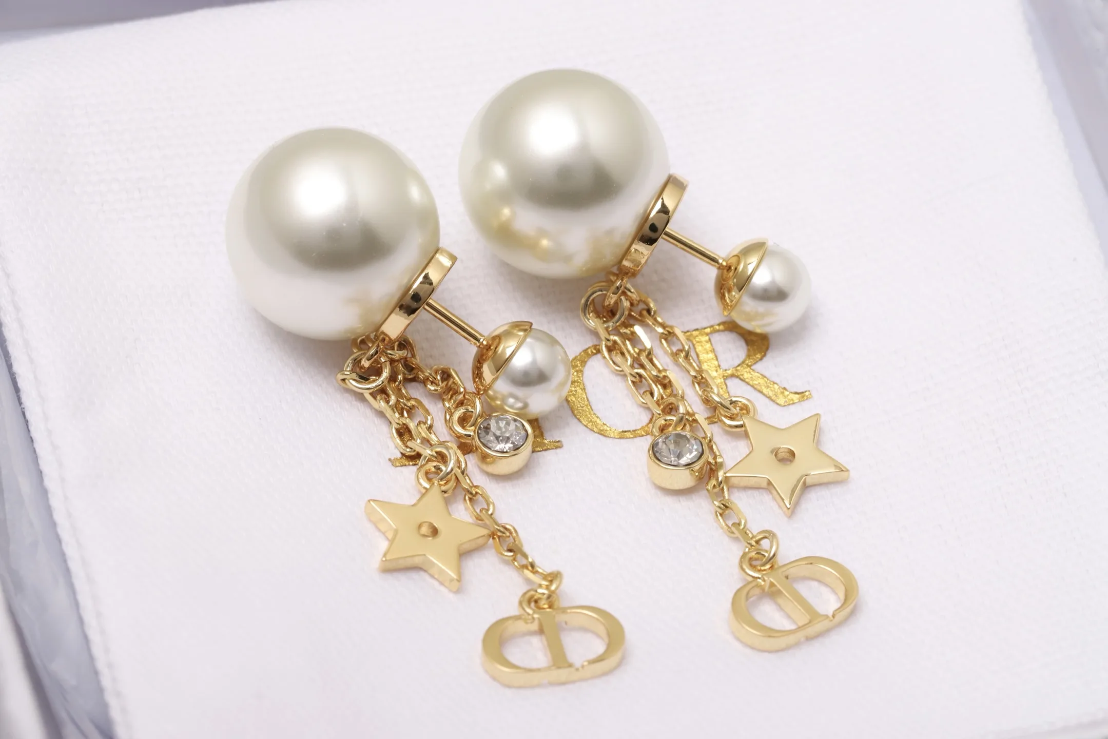 Dior Tribales Star and CD Tassel Earrings D14016675 — view 3
