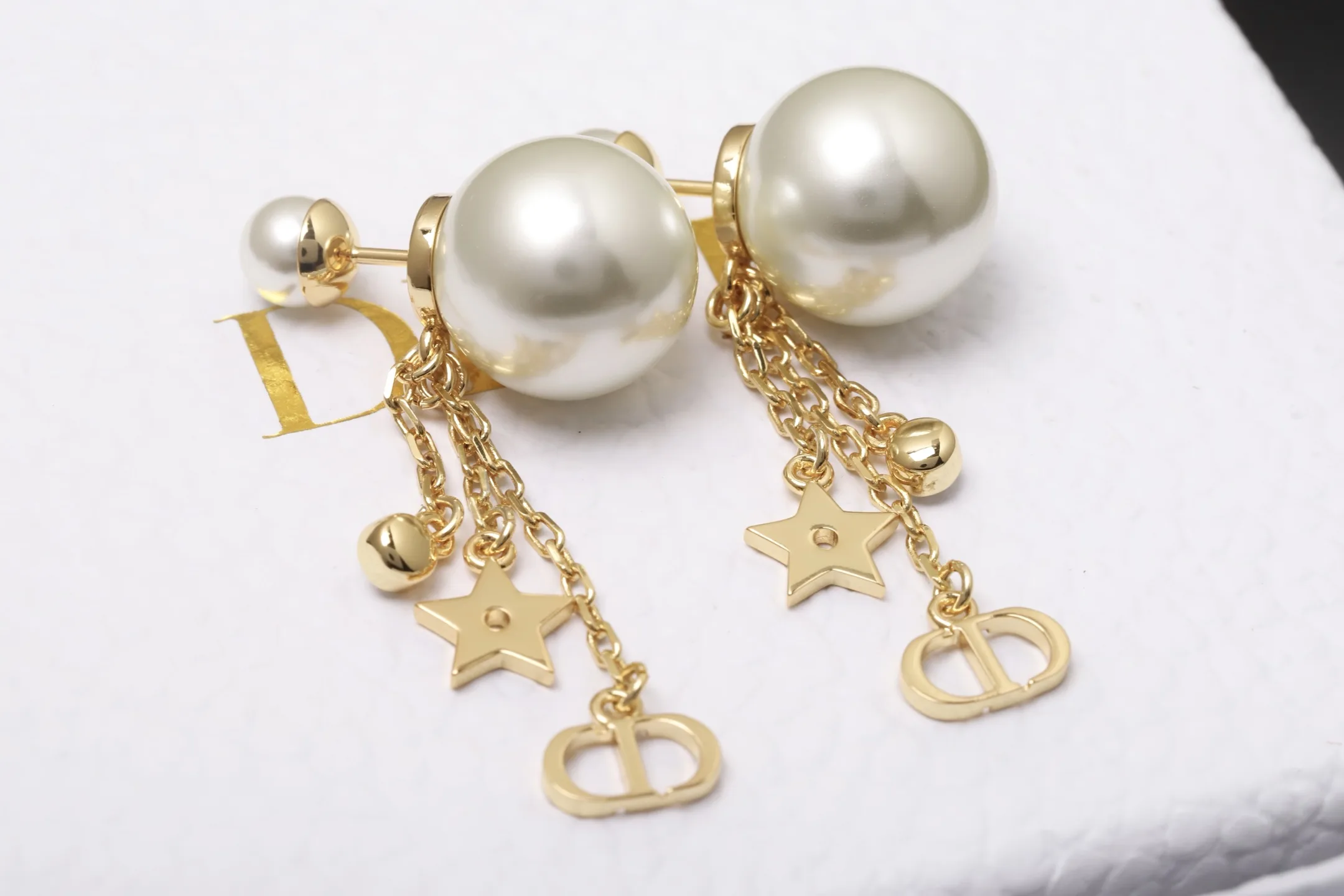 Dior Tribales Star and CD Tassel Earrings D14016675 — view 5