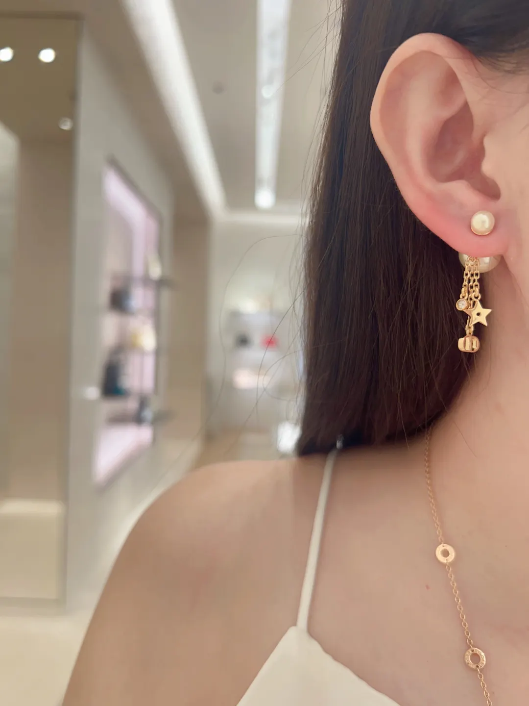 Dior Tribales Star and CD Tassel Earrings D14016675 — view 9