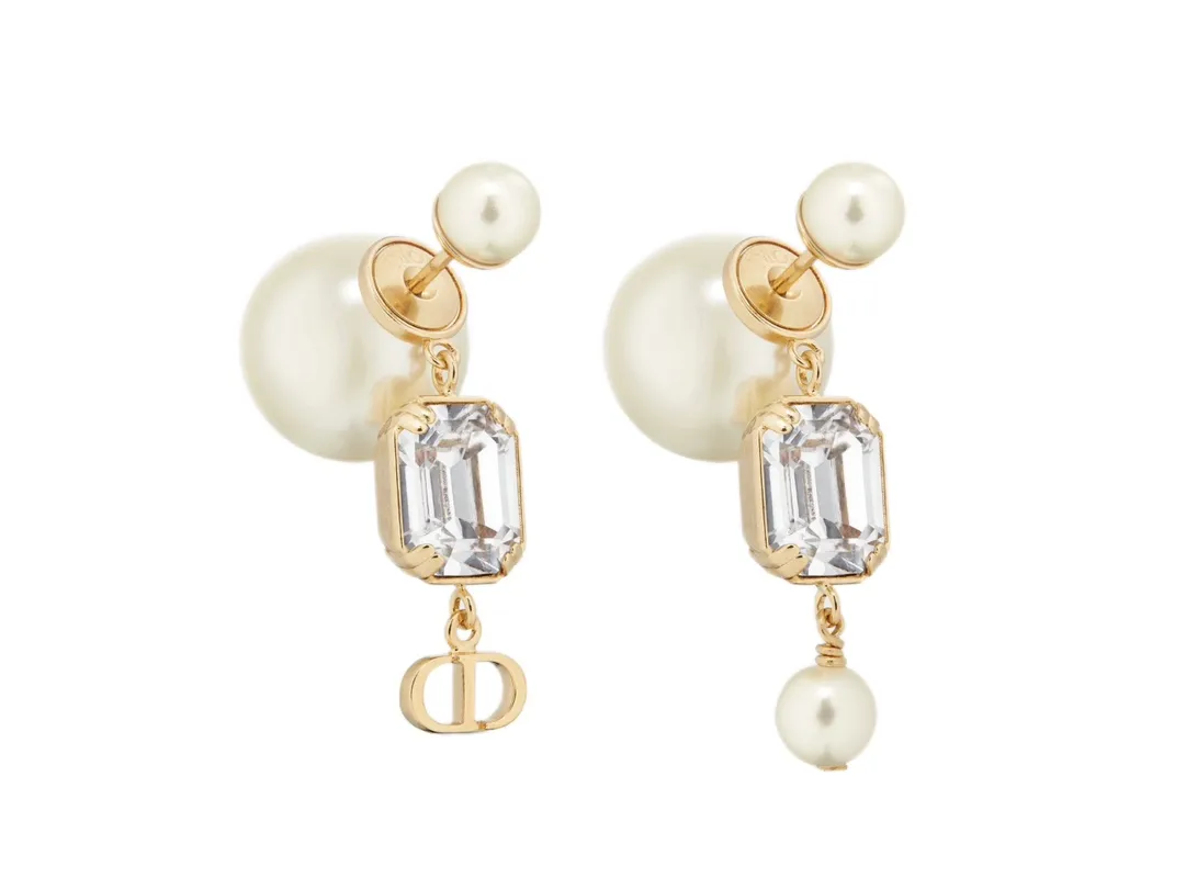 Tribales Crystal and Resin Pearl Drop Earrings D15517280