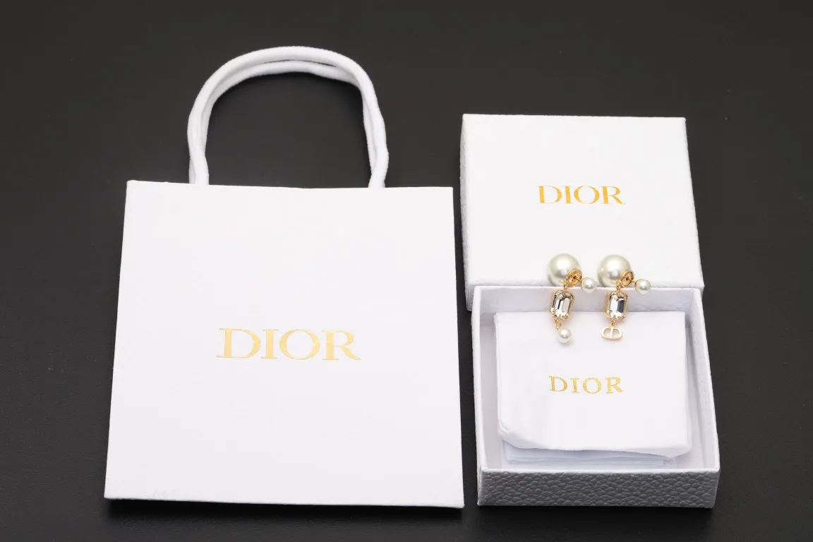 Tribales Crystal and Resin Pearl Drop Earrings D15517280 — view 2