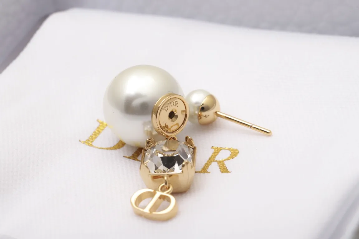 Tribales Crystal and Resin Pearl Drop Earrings D15517280 — view 7