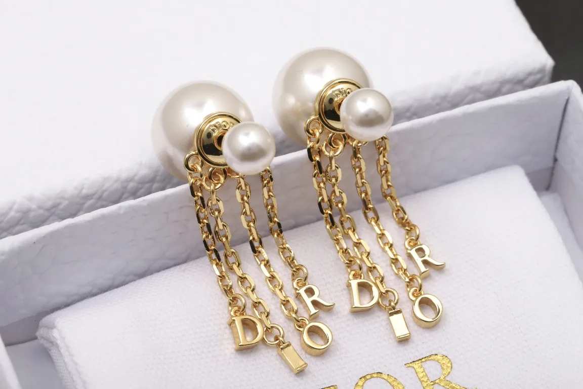 Dior Tribales Pearl Tassel Earrings D13517290 — view 3