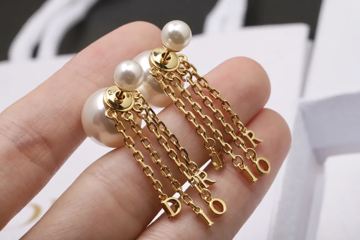 Dior Tribales Pearl Tassel Earrings D13517290 — view 4