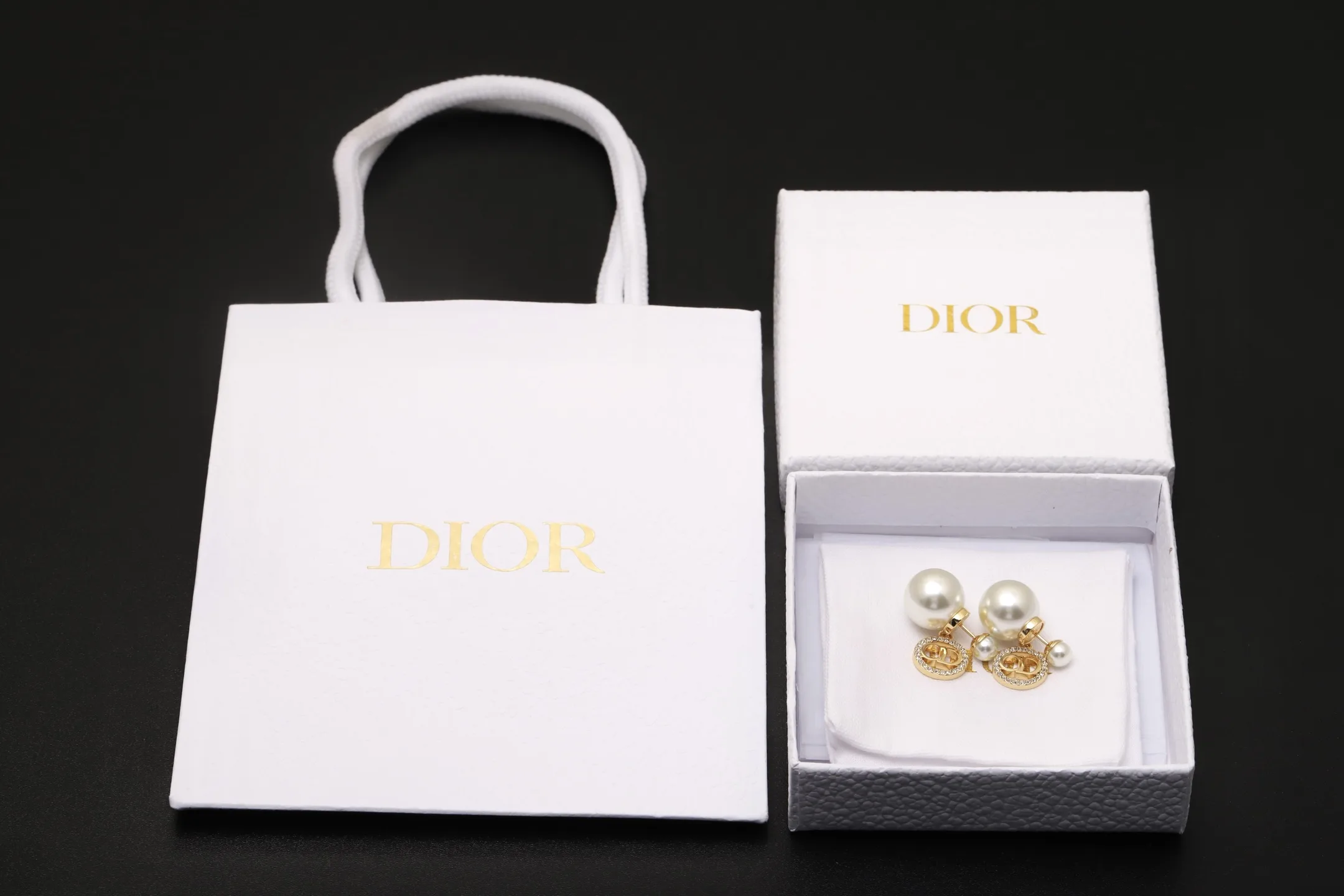 Tribales CD Crystal Pearl Earrings D14517494 — view 2