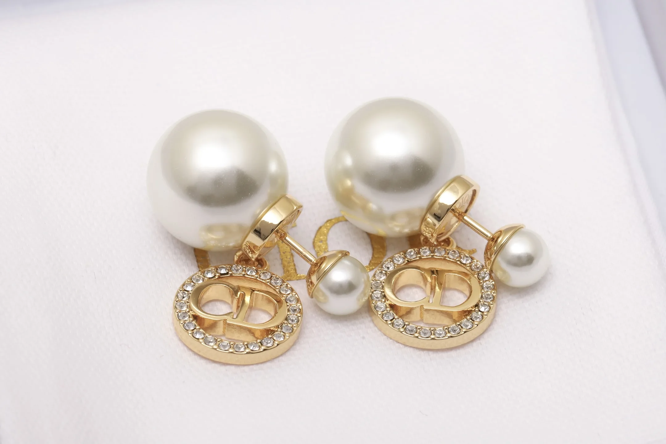 Tribales CD Crystal Pearl Earrings D14517494 — view 4