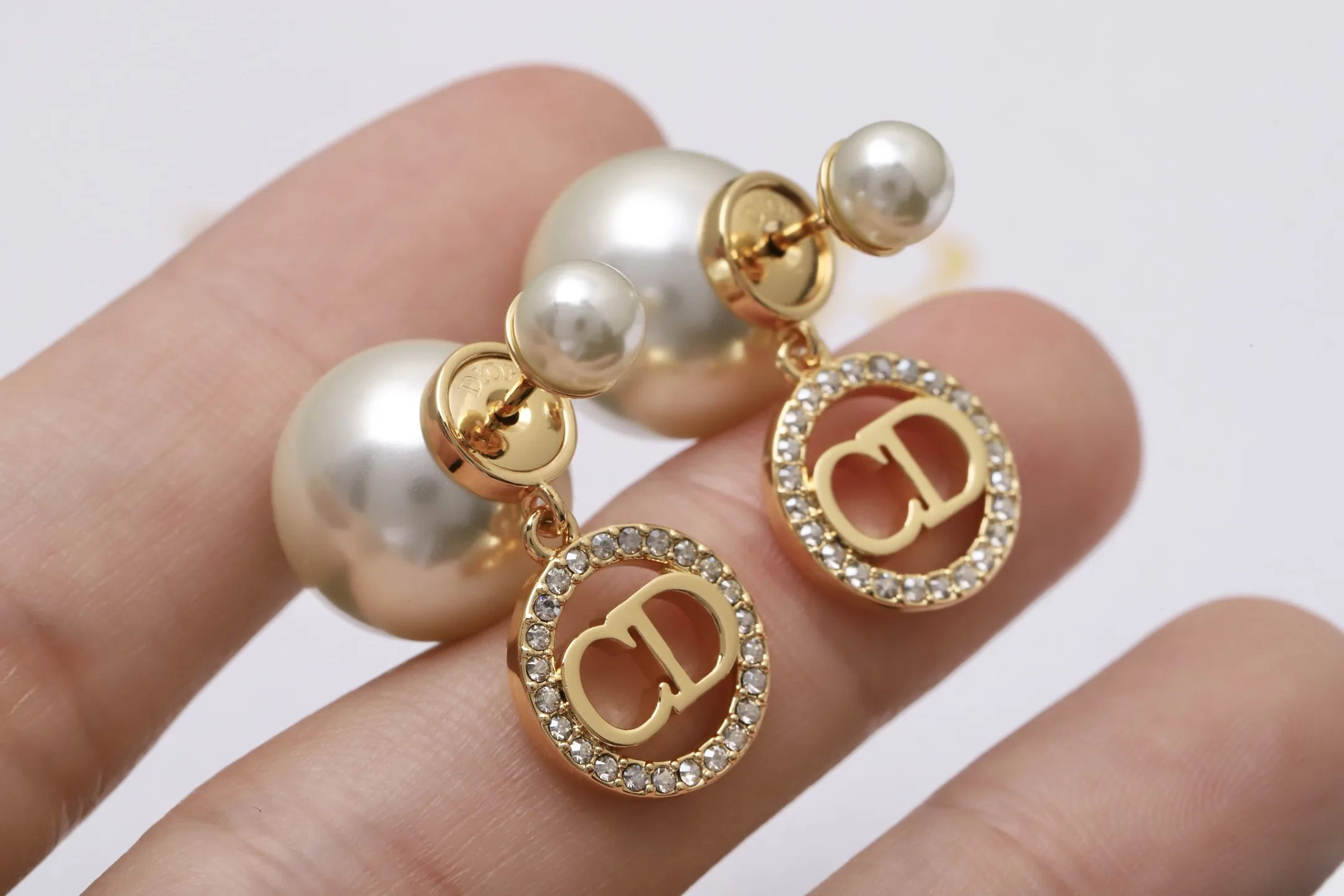 Tribales CD Crystal Pearl Earrings D14517494 — view 6