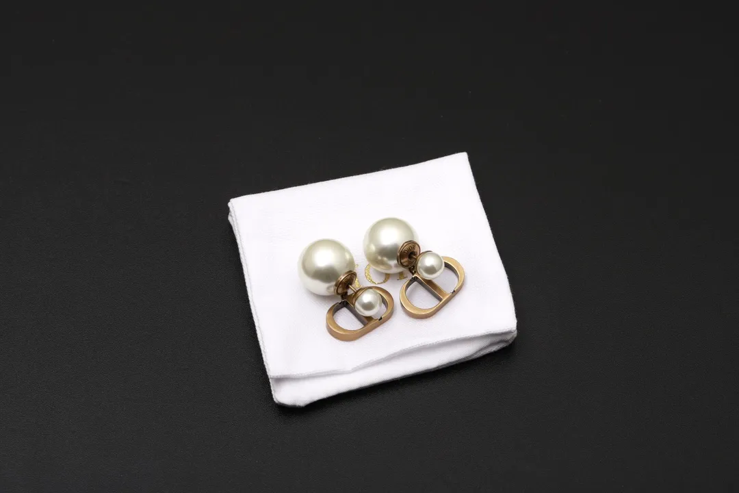 Dior Tribal CD Logo Pearl Earrings D13517590 — view 4