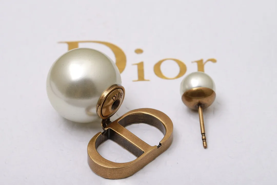 Dior Tribal CD Logo Pearl Earrings D13517590 — view 6