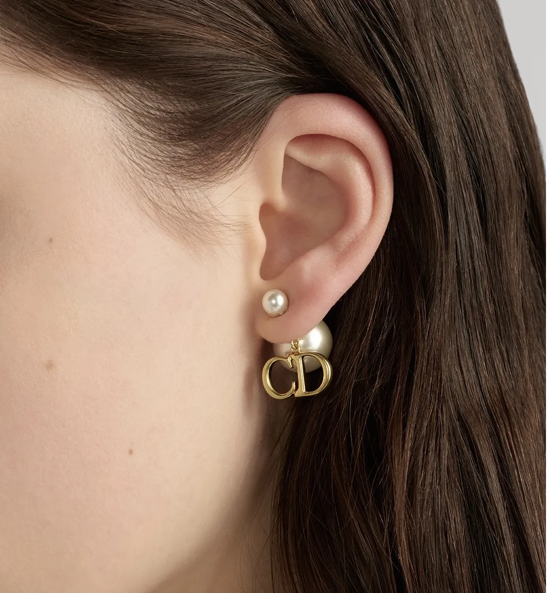 Dior Tribales CD Logo Resin Pearl Earrings D11517496 — view 8