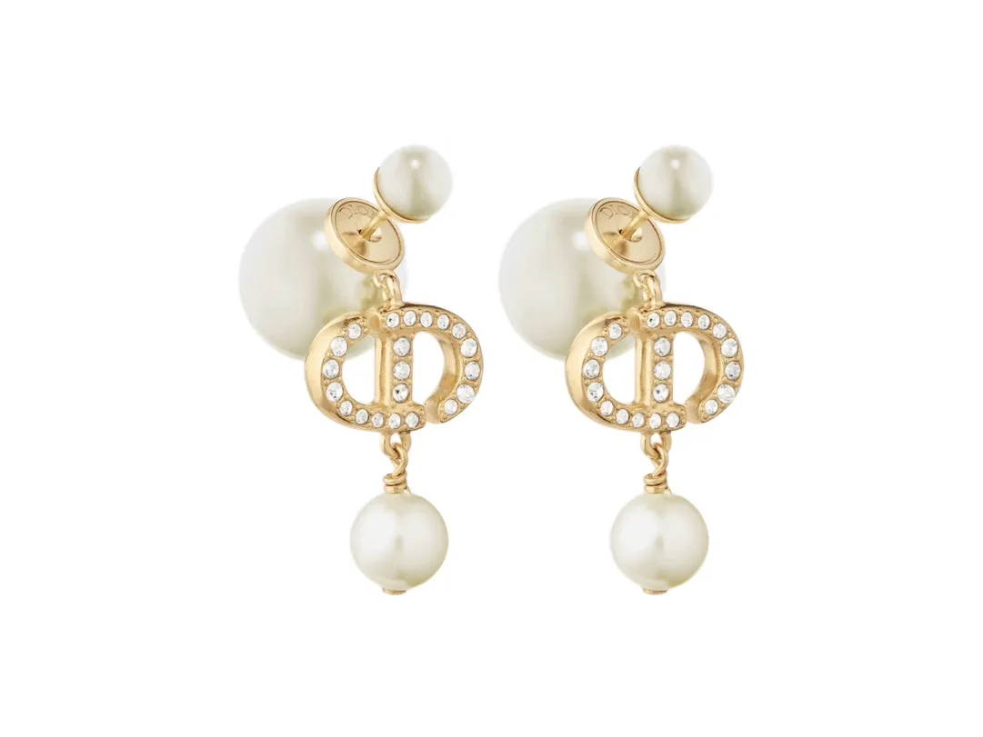 Dior Tribales CD Logo Crystal Earrings D14017295