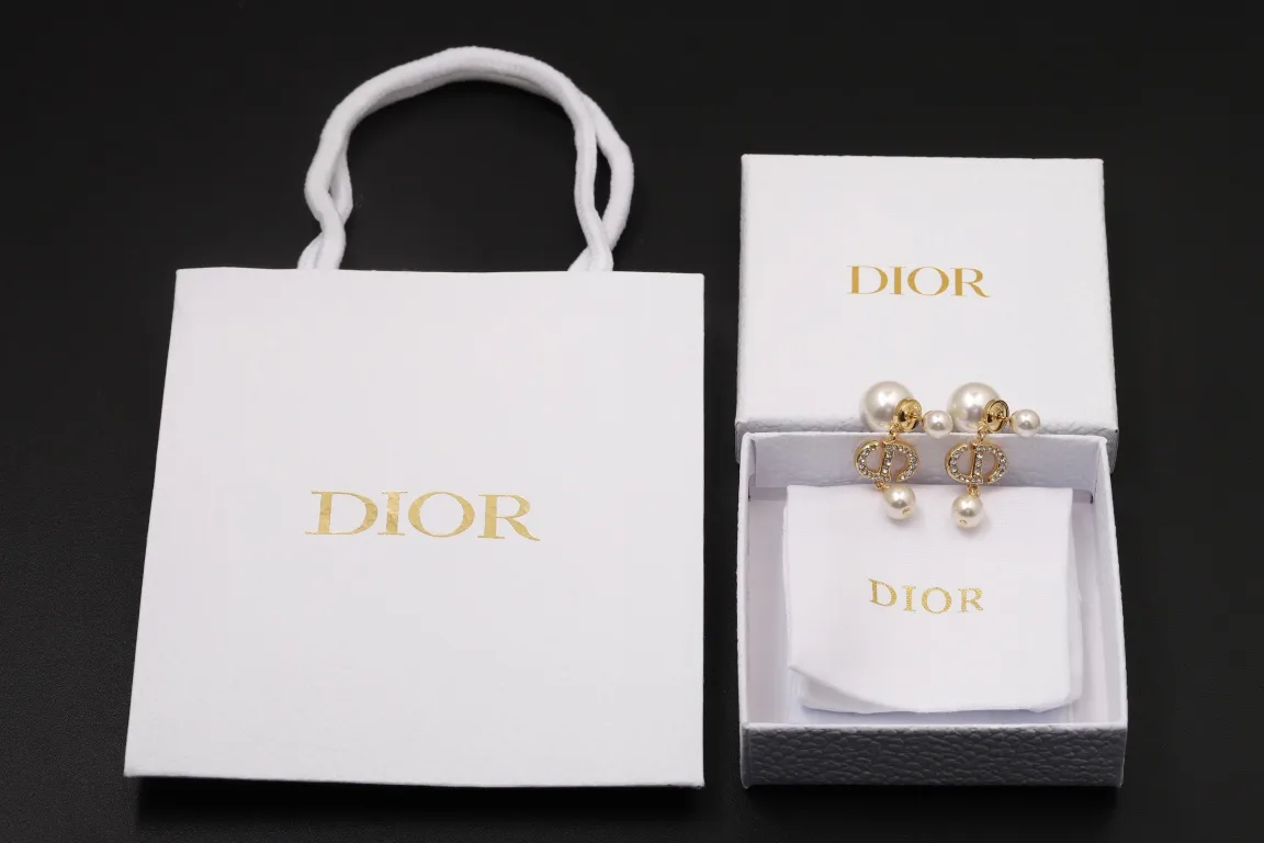 Dior Tribales CD Logo Crystal Earrings D14017295 — view 2