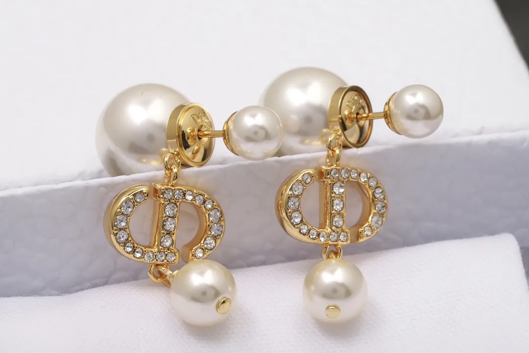 Dior Tribales CD Logo Crystal Earrings D14017295 — view 3