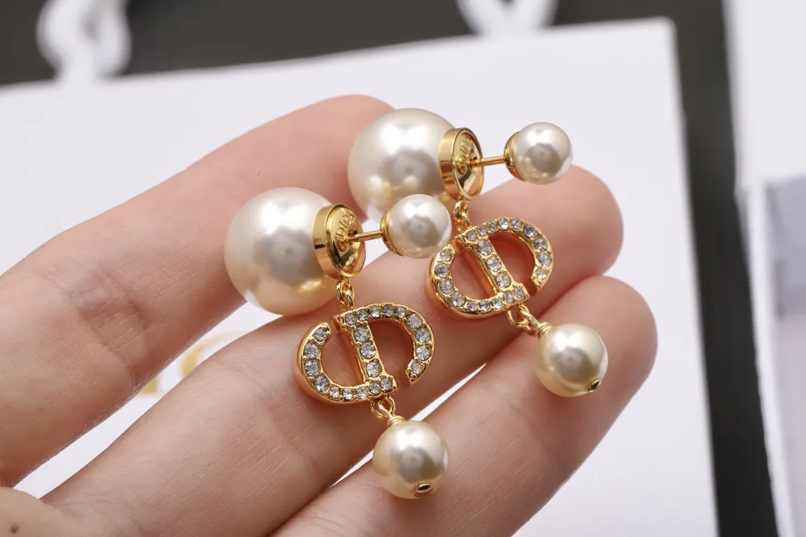 Dior Tribales CD Logo Crystal Earrings D14017295 — view 4