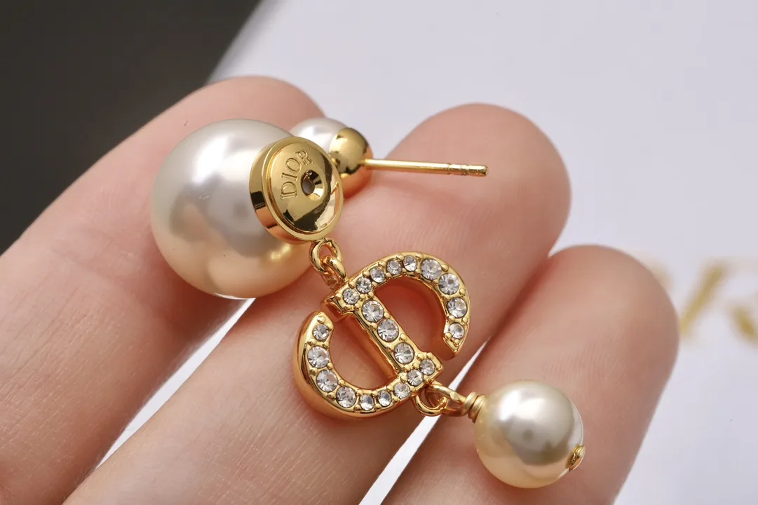Dior Tribales CD Logo Crystal Earrings D14017295 — view 5