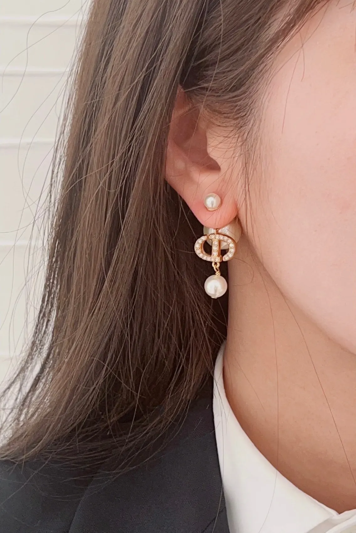Dior Tribales CD Logo Crystal Earrings D14017295 — view 8