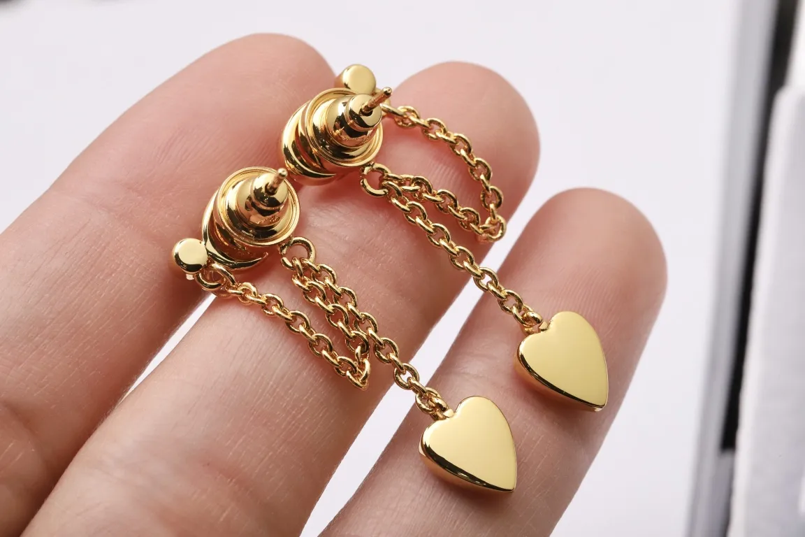 CD Navy Heart Drop Earrings D12017594 — view 5