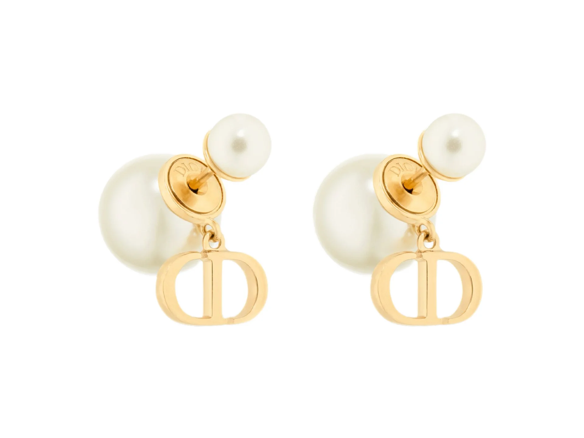 Dior Tribales CD Logo Pearl Earrings D14016673