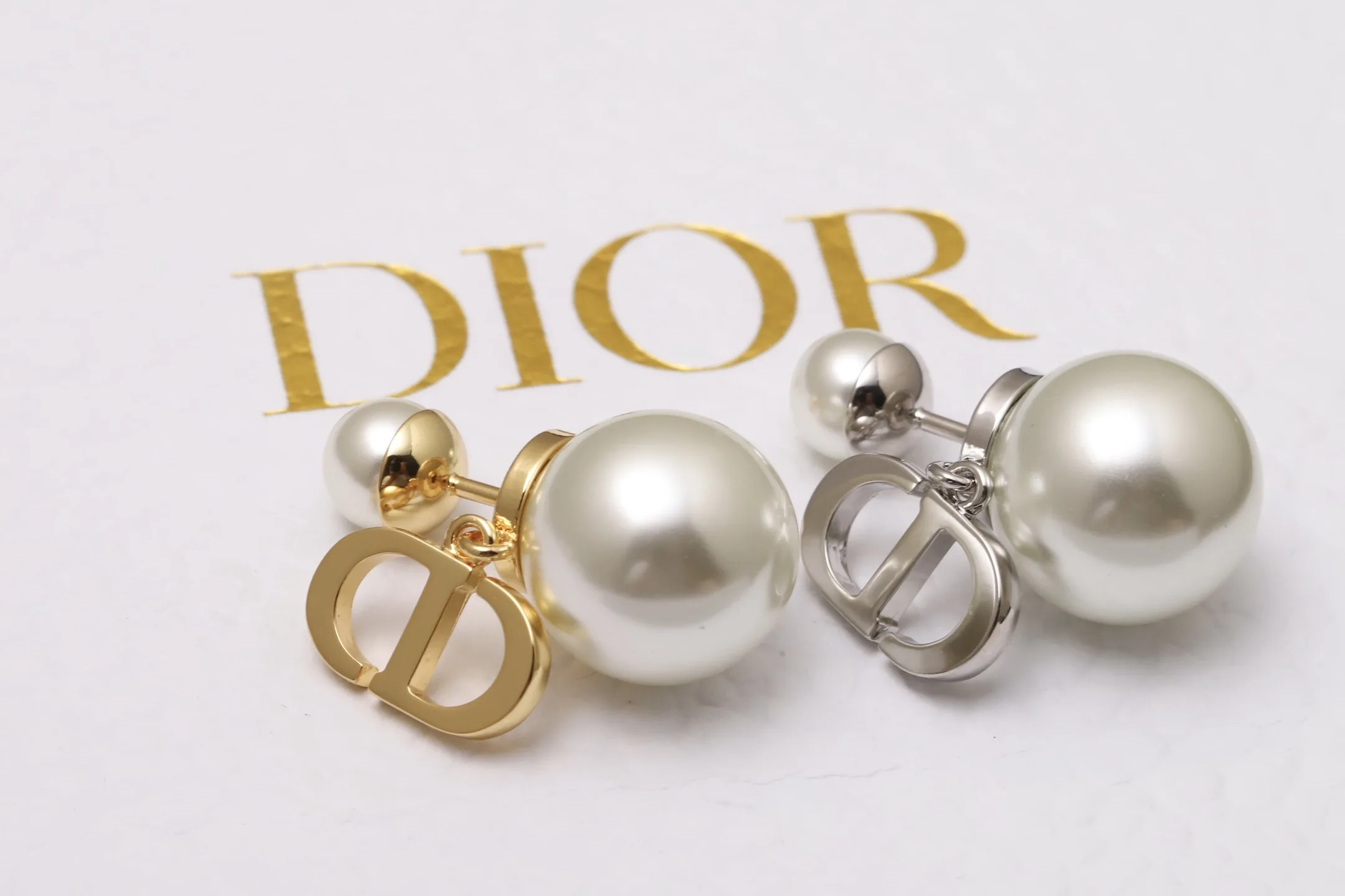 Dior Tribales CD Logo Pearl Earrings D14016673 — view 7