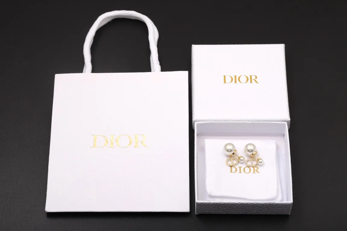 Tribales CD Logo Crystal Drop Earrings D14017283 — view 2